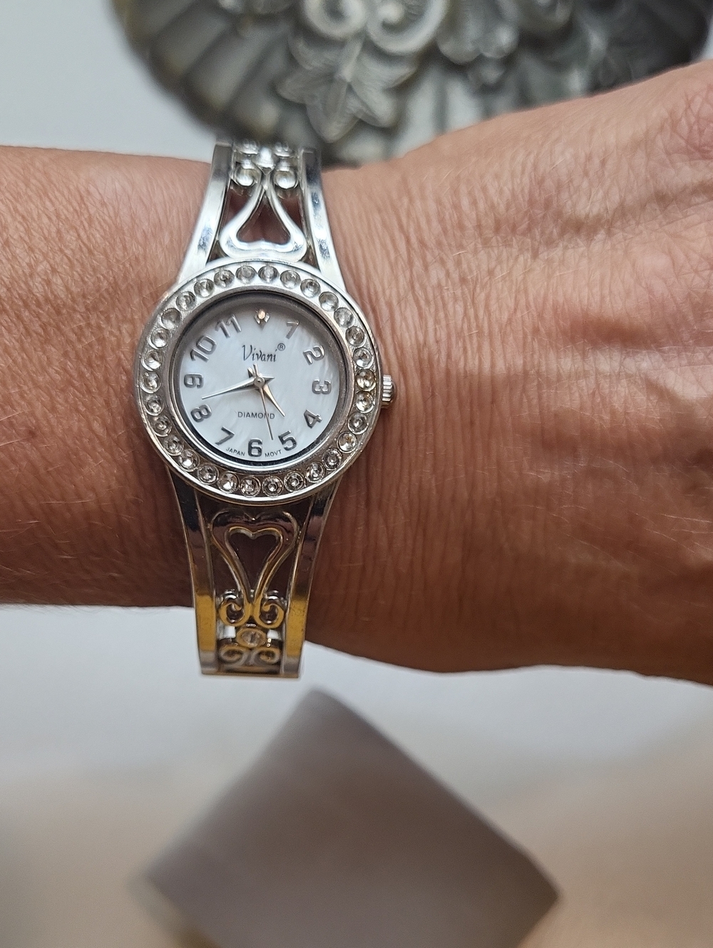 Vivani Silver-Tone Crystal Women's Watch - Silver